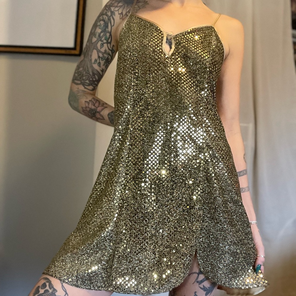 Gold Sequin Dress